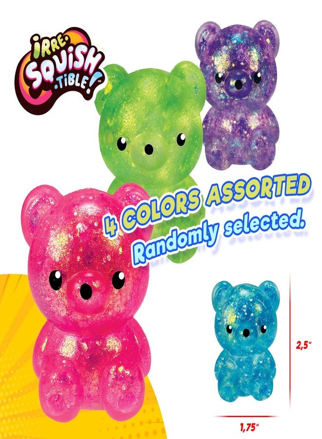 JA-RU Squeezy Bear (24 Packs with 2 Bears Each) Irresistible Soft & Squishy Glitter Filled Glitz Toy for Boys & Girls. Stretchy Ulti-Malt Squish Feel Party Favor Fidget for Kids, Teen & Adult. 4550-24 - Image 3